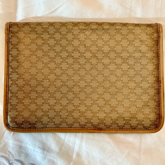 CELINE vintage Macadam foldover Clutch - Good Condition with COA - Picture 2 of 9